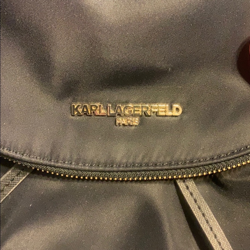 Karl Lagerfeld Nylon Drawstring Backpack - Picture 2 of 5